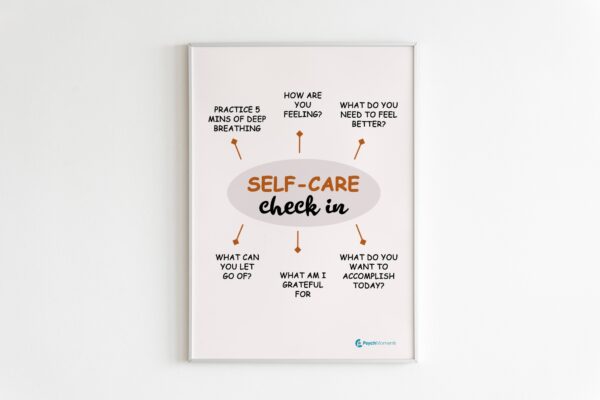 Wellness Compass Self-Care Check-In Frame