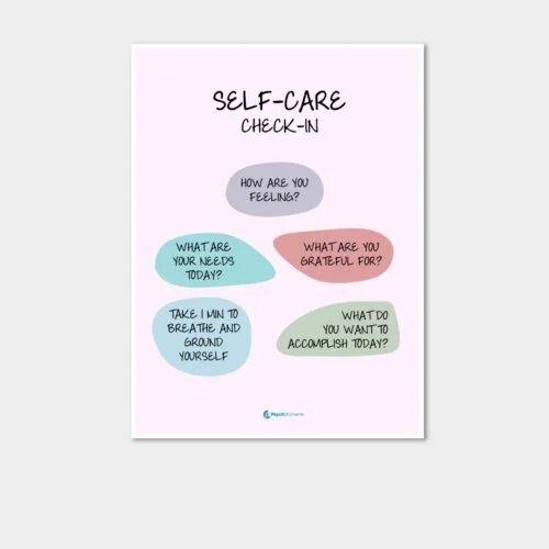"Daily Self-Care Check-In" Frame